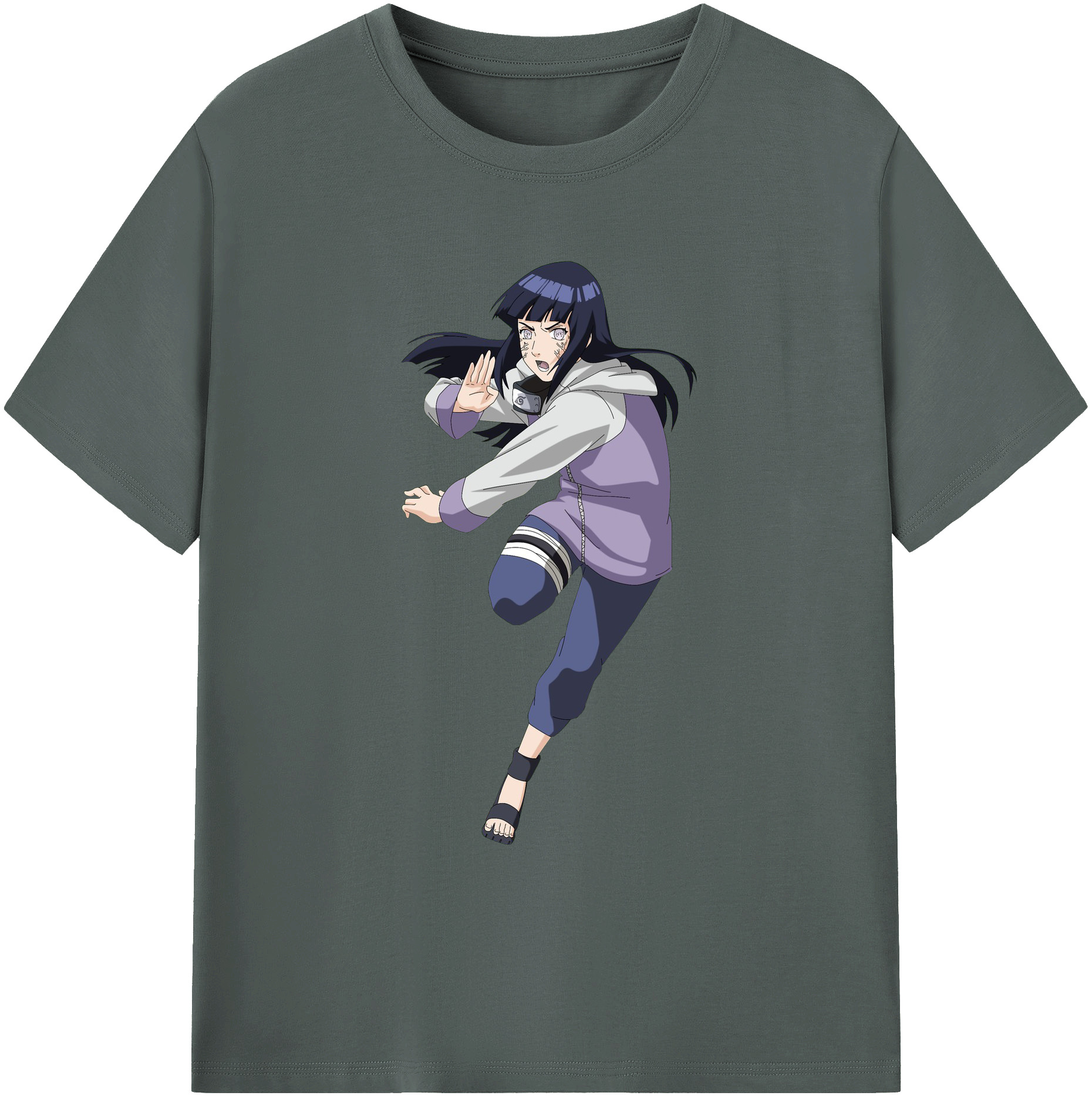（画像用） NARUTO -ナルト- 日向ヒナタ Hyūga Hinata 綿100％ メンズ半袖Tシャツ｜肌触りやわらか＆通気性